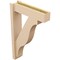Ekena Millwork 6-in W x 22-in D x 34-in H Funston Block Rough Cedar Woodgrain TimberThane Outlooker, Primed Tan OUTUR060X22X34FST44RCPR - alternate 3